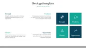 Best SWOT Template With Four Nodes Slide Presentation