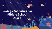 Biology Activities For Middle School Algae with ocean theme, structure labeling, classification tasks, and quizzes.