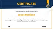 Course Completion Certificate PowerPoint Presenatation