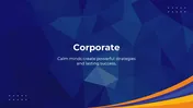 Blue Background Corporate PowerPoint And Canva Template