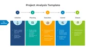 Multicolor Project Report PPT Template Slide Designs
