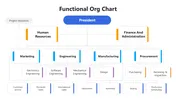 Informative Functional Org Chart PowerPoint Presentation