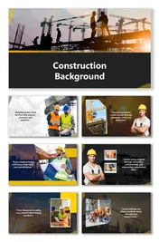 Construction Slide Background PPT And Canva Template