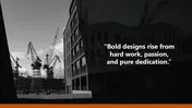 Black Construction Background PPT And Canva Template