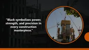 Black Construction Background PPT And Canva Template