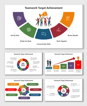 Achieve Teamwork PowerPoint Presentation And Canva Template