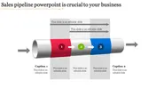 Effective Multicolor Pipeline PowerPoint Template Slide