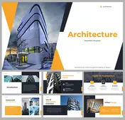 Computer Network Architecture PowerPoint and Google Slides