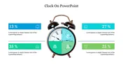 Shop Now! Clock On PowerPoint Presentation Template