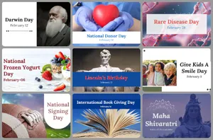 February Month Special Days Powerpoint Templates