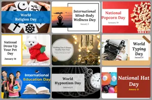 January Month Special Days Powerpoint Templates