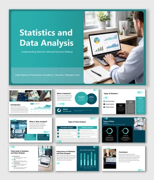 Editable Data Analysis Presentation And Canva Template