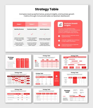 Strategy Table Infographic Table Infographics PowerPoint And Google Slides Themes