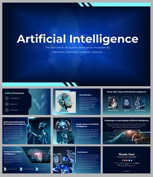 Artificial Intelligence Icons PPT And Canva Templates