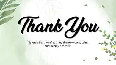 Natural Floral Thank You PowerPoint And Google Slides