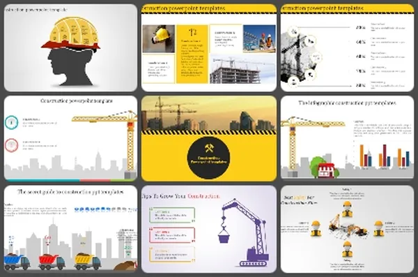 Free Construction PPT, Canva & Google Slides Templates
