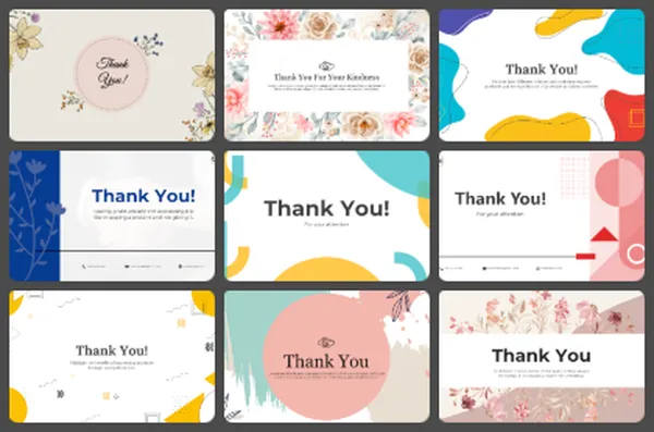 Creative and Personal Thank You PowerPoint Templates