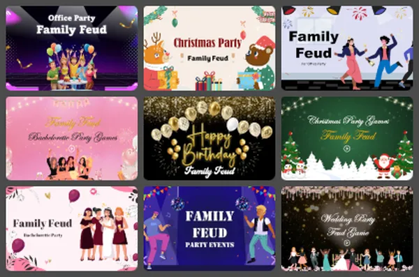 Party and Event Family Feud PowerPoint Templates
