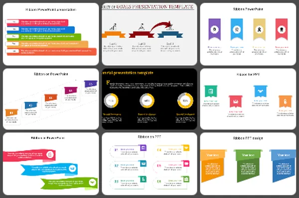 Ribbon Infographics PowerPoint Templates