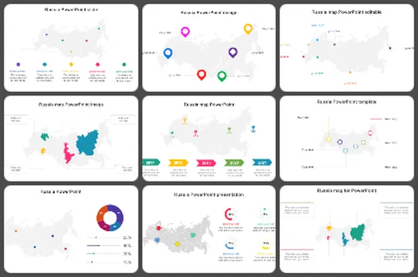 Russia Map PowerPoint Templates