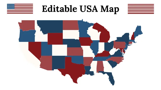 Editable USA Map slide2