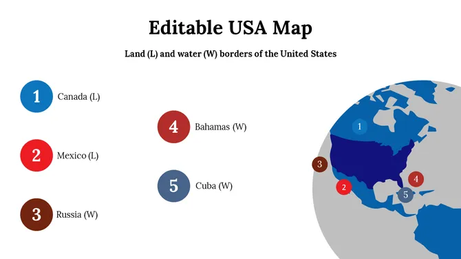Editable USA Map slide5