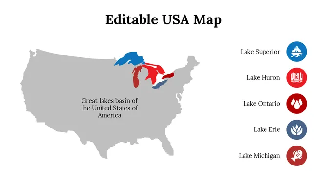 Editable USA Map slide7