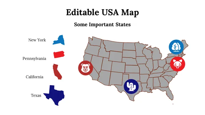 Editable USA Map slide9