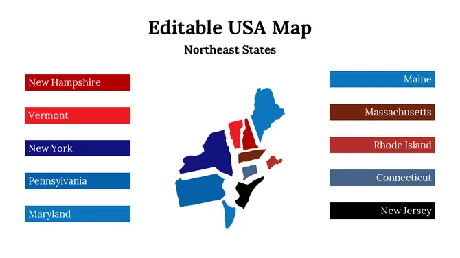 Editable USA Map slide24