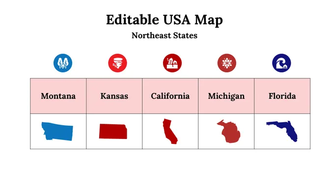 Editable USA Map slide25