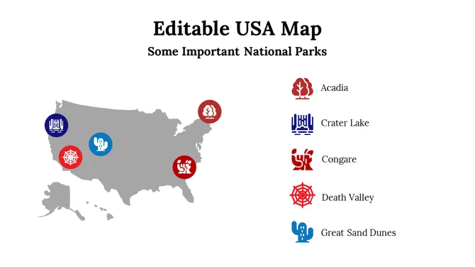 Editable USA Map slide28