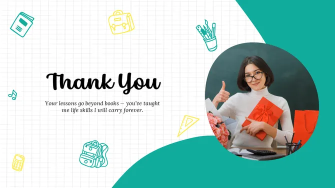 Teacher Thank You Notes From Students slide 3