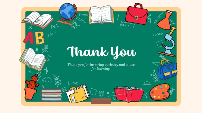 School Themed Thank You PowerPoint slide 2