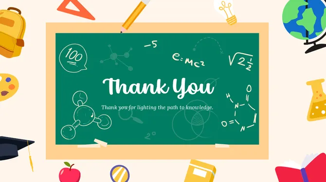 School Themed Thank You PowerPoint slide 4