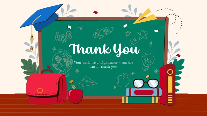 School Themed Thank You PowerPoint slide 5
