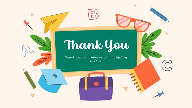 School Themed Thank You PowerPoint slide 6