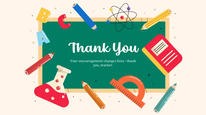 School Themed Thank You PowerPoint slide 7