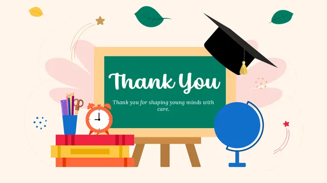 School Themed Thank You PowerPoint slide 10