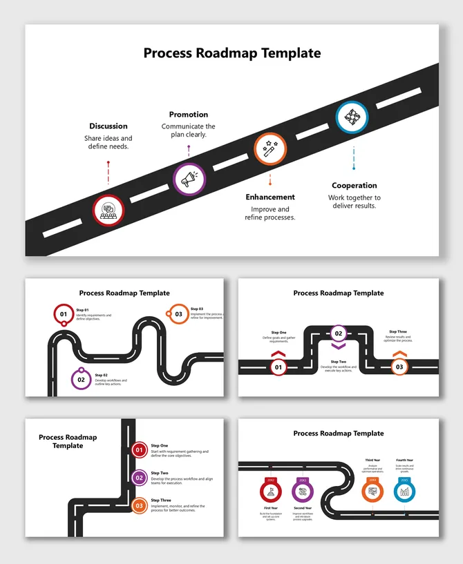 Free Process Roadmap PPT, Google Slides, and Canva Templates