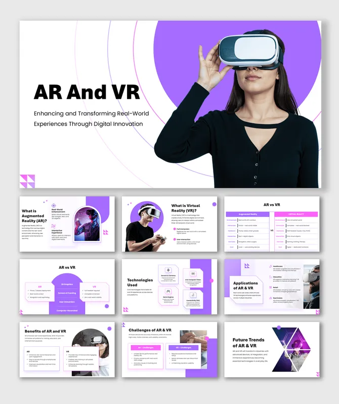 Free Virtual And Augmented Reality PPT, Canva And Google Slides