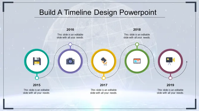 Animated Timeline Of Business Powerpoint Slidemodel