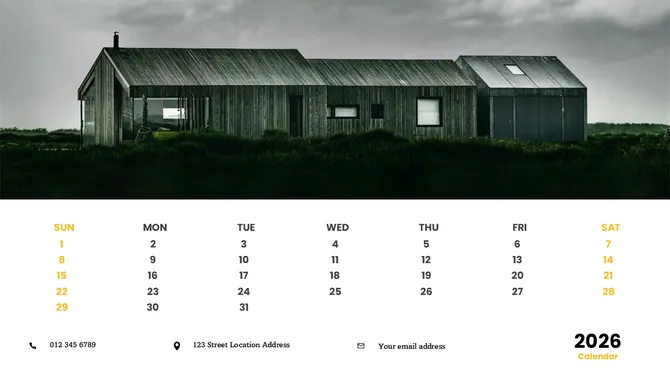 Printable 2026 Calendar Presentation slide 6