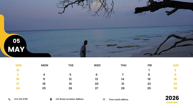 Printable 2026 Calendar Presentation slide 7