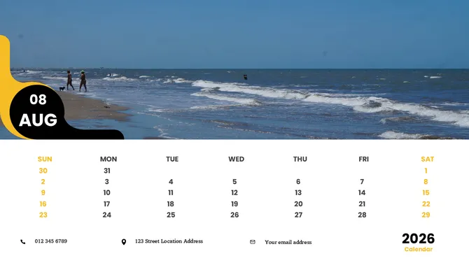 Printable 2026 Calendar Presentation slide 10