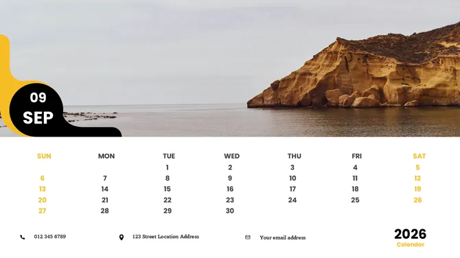 Printable 2026 Calendar Presentation slide 11