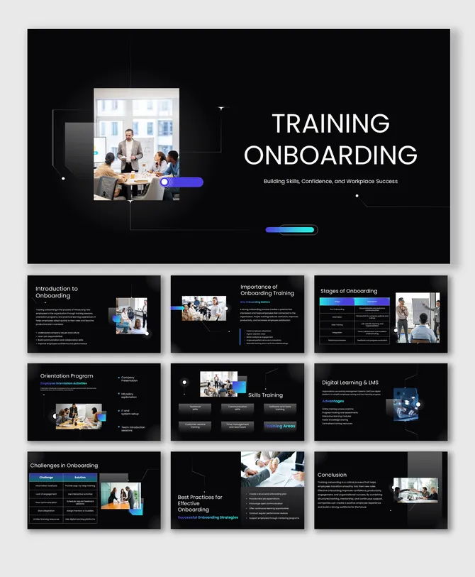 Powerpoint Training Front Page Example Free Training And Development PowerPoint And Google Slides