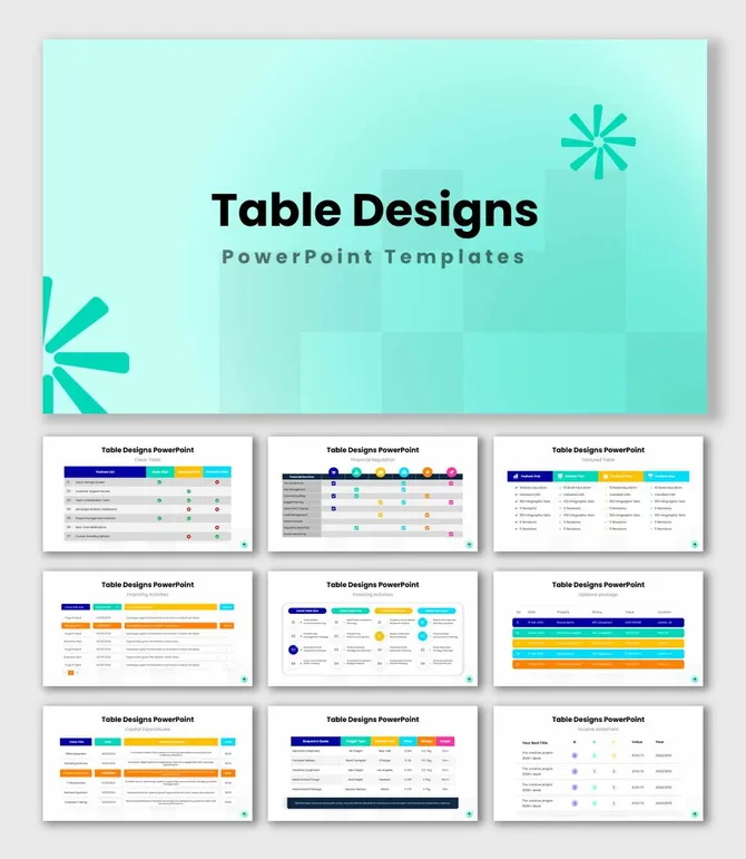 200+ Free Table PPT, Google Slides & Canva Templates