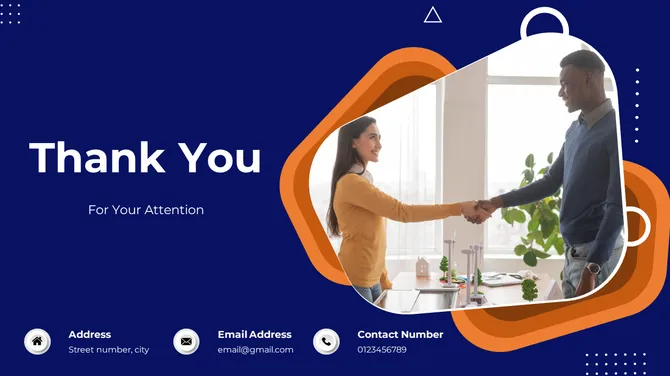 Blue Themed Thank You Template