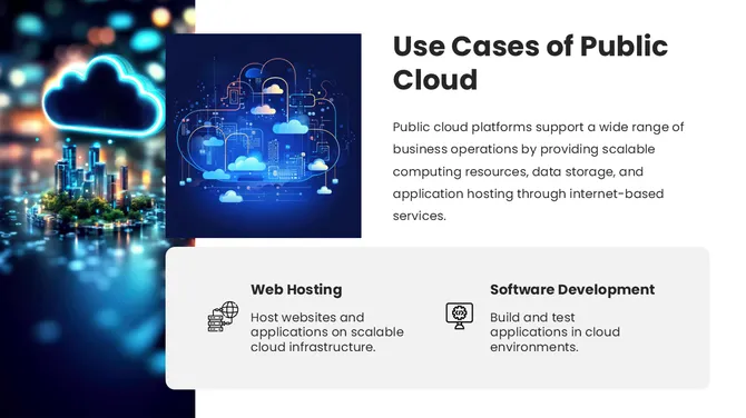 Cloud PowerPoint Presentation: Best suited for presenting cloud solutions, infrastructure, and technology insights effectively. slide9