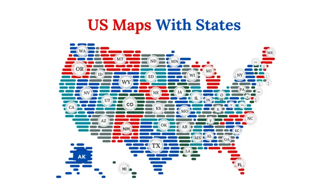 Editable US Map With States slide8